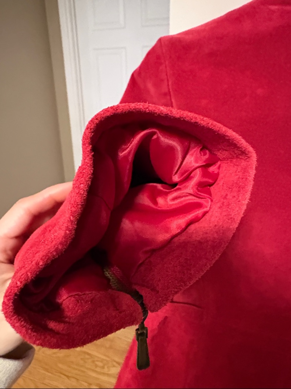 Relativity Red Suede Zip-Front Jacket - Picture 15 of 16